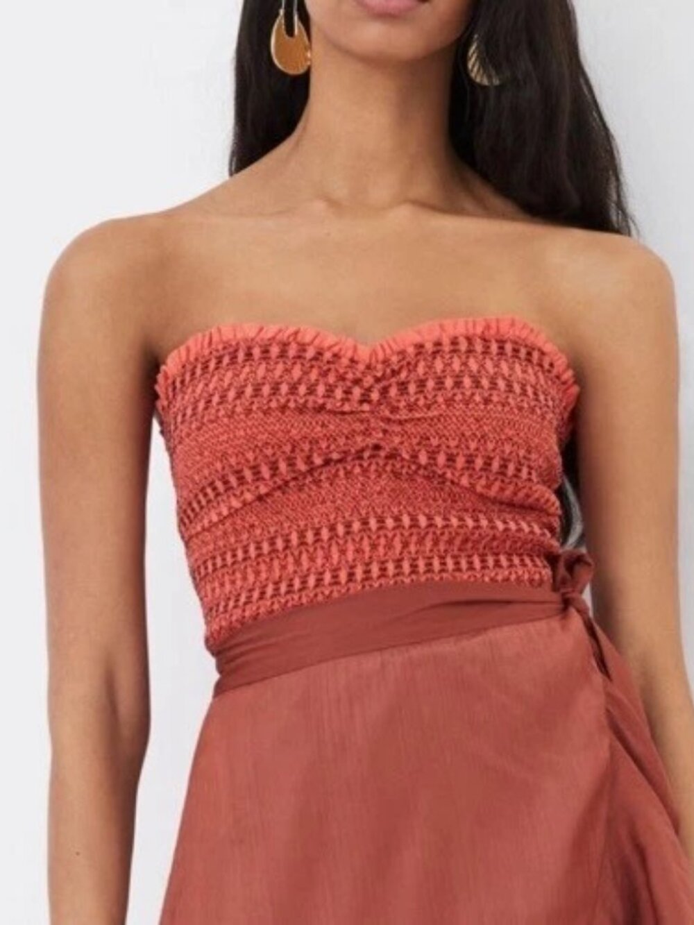 NWOT Anthropologie - Smocked Sweetheart Strapless Tube Top - Boho, Size Small